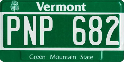 VT license plate PNP682