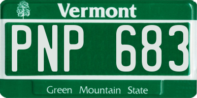 VT license plate PNP683