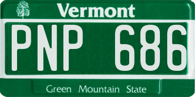 VT license plate PNP686