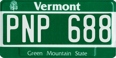 VT license plate PNP688