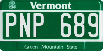 VT license plate PNP689