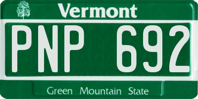 VT license plate PNP692