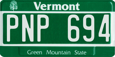VT license plate PNP694