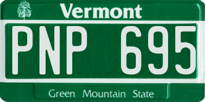 VT license plate PNP695