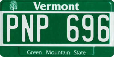 VT license plate PNP696