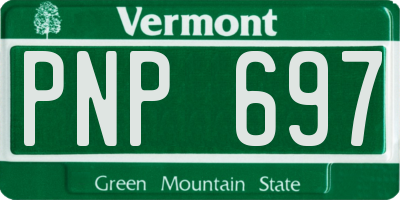 VT license plate PNP697