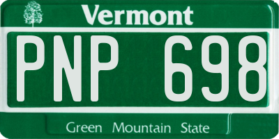 VT license plate PNP698
