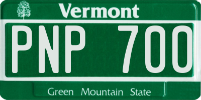 VT license plate PNP700