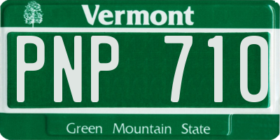 VT license plate PNP710