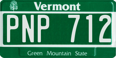VT license plate PNP712