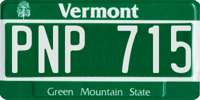 VT license plate PNP715