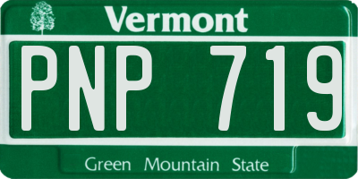 VT license plate PNP719
