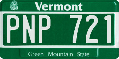 VT license plate PNP721