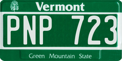 VT license plate PNP723
