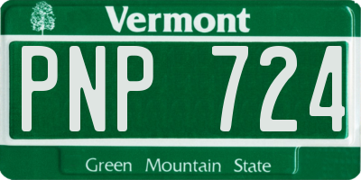VT license plate PNP724