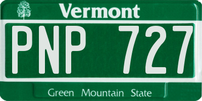 VT license plate PNP727