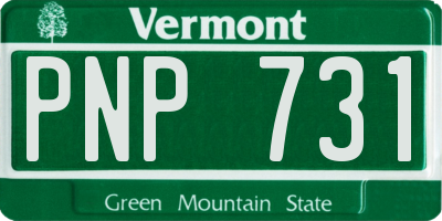 VT license plate PNP731