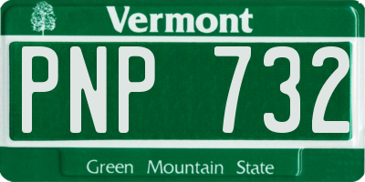 VT license plate PNP732