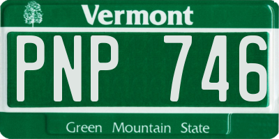 VT license plate PNP746