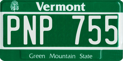 VT license plate PNP755