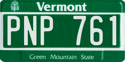VT license plate PNP761