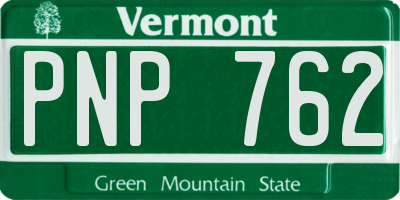VT license plate PNP762