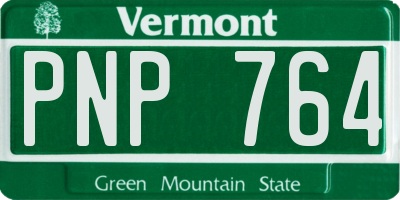 VT license plate PNP764