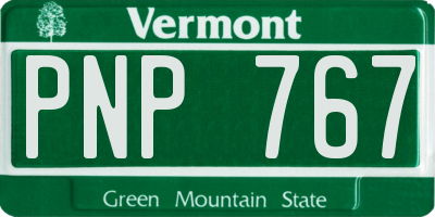 VT license plate PNP767