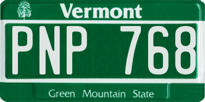 VT license plate PNP768