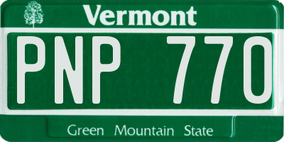 VT license plate PNP770