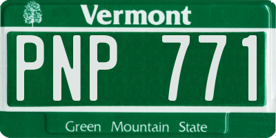 VT license plate PNP771