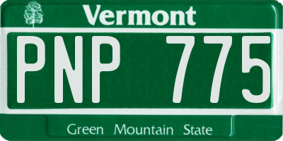 VT license plate PNP775