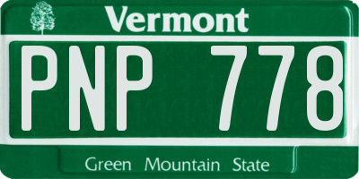 VT license plate PNP778