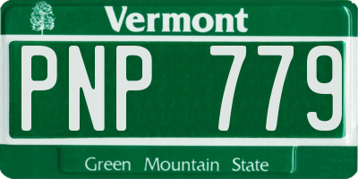 VT license plate PNP779