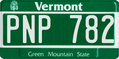 VT license plate PNP782