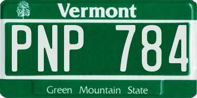 VT license plate PNP784