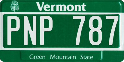 VT license plate PNP787