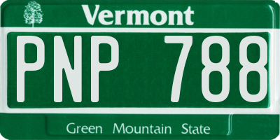 VT license plate PNP788