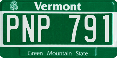 VT license plate PNP791