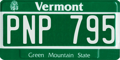 VT license plate PNP795