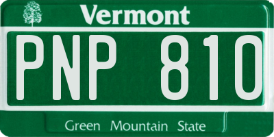 VT license plate PNP810
