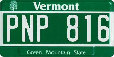 VT license plate PNP816