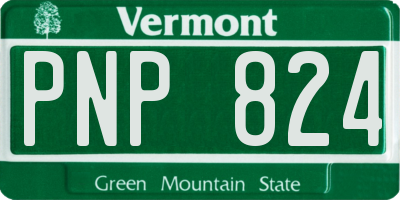 VT license plate PNP824