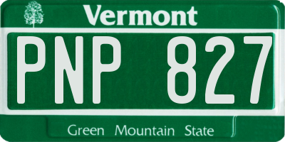 VT license plate PNP827