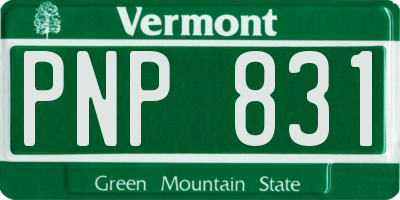 VT license plate PNP831