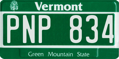 VT license plate PNP834