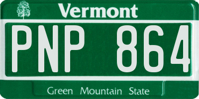VT license plate PNP864