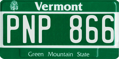 VT license plate PNP866