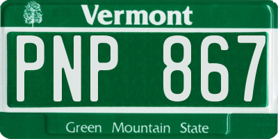 VT license plate PNP867