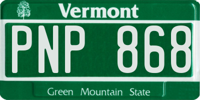 VT license plate PNP868